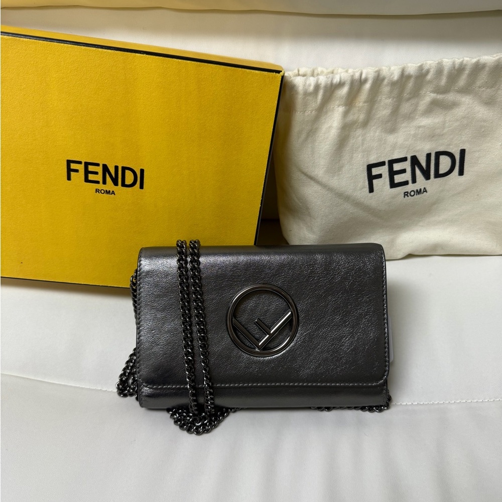 Fendi Black Leather Shoulder Bag